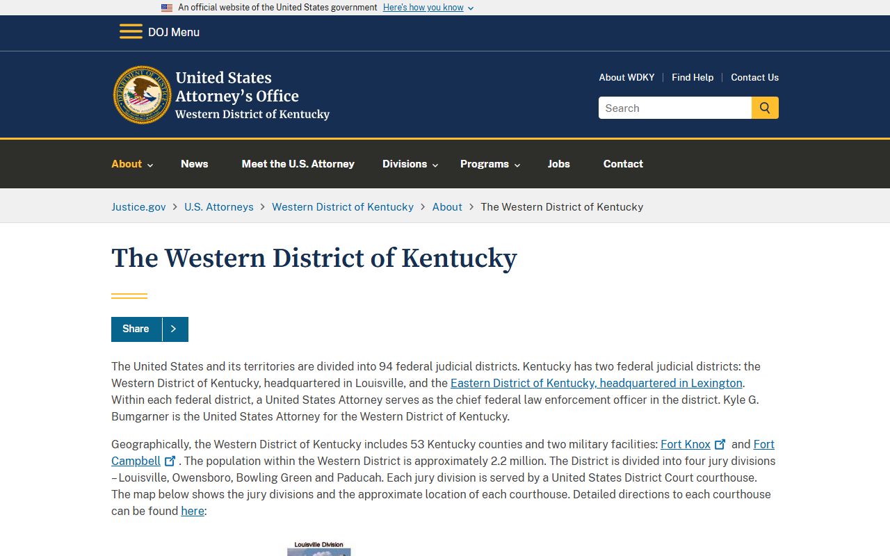 Taylor County arrest records and federal court charge context from the U.S. Attorney for Western Kentucky