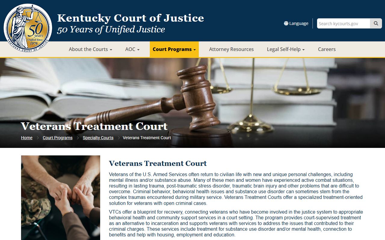 Taylor County court dockets Veterans Treatment Court page
