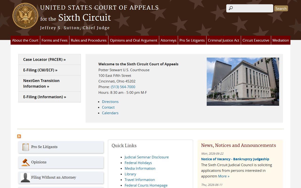 Taylor County Circuit Court federal appeals Sixth Circuit