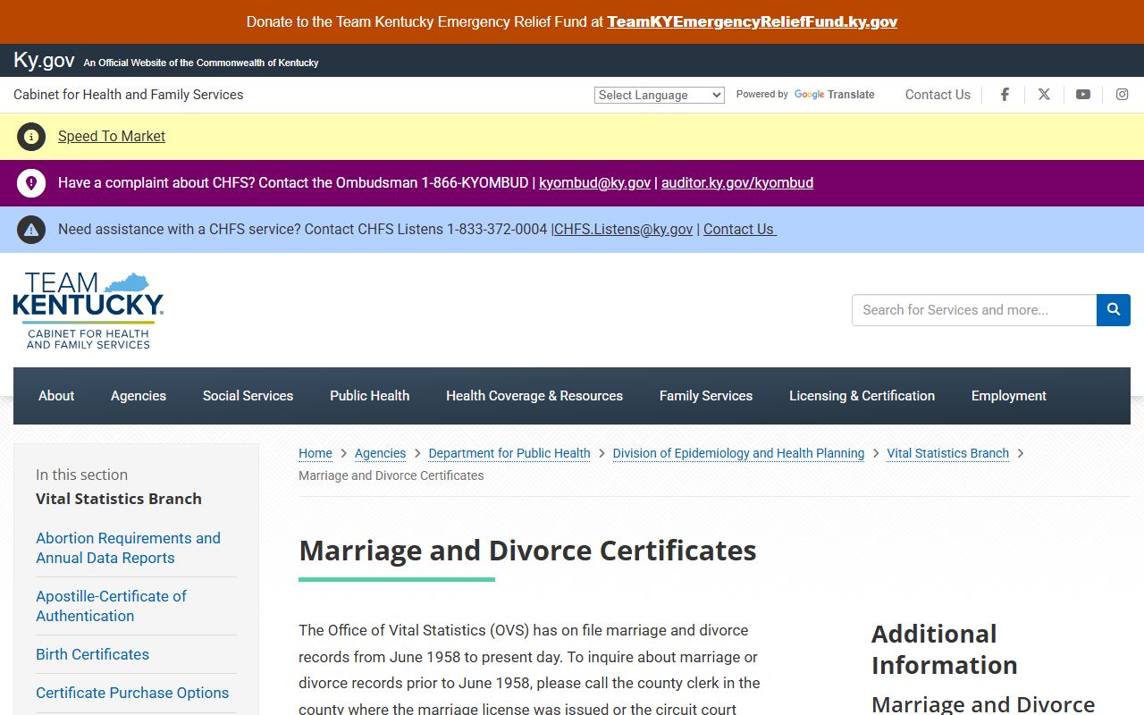 Taylor County divorce records Kentucky marriage and divorce certificates page